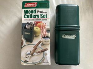 Coleman カトラリーセット　WoodCutlerySet キャンプ用品 角型ケース