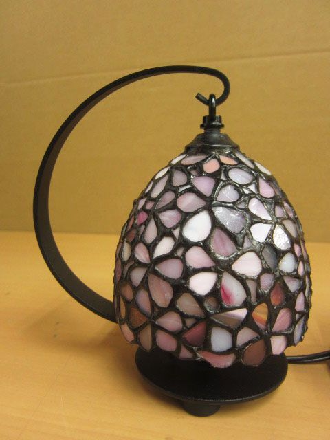 Lámpara de vidrieras iluminación lámpara de mesa lámpara de escritorio estilo retro antiguo [h], artesanía a mano, artesanía, artesanías de vidrio, Vitral