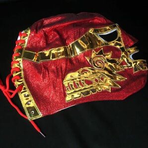 プロレス エル・カネック 赤ラメ 試合マスク ケツアルコアトル メキシコの画像1