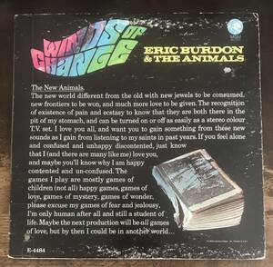 USオリジナルモノ■ERIC BURDON & THE ANIMALS ■エリック・バードン & ジ・アニマルズ ■Windows Of Change / 1LP / 1966 MGM Records / 