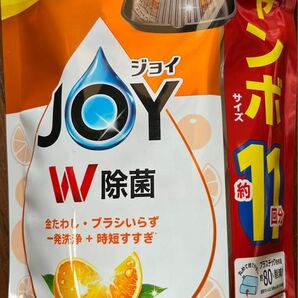 ジョイJOY W除菌 食器用洗剤　贅沢シトラスオレンジ 詰め替え 大容量(1425ml)