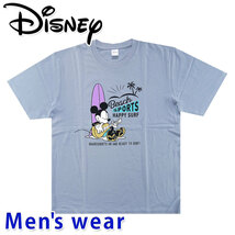 ディズニー 半袖 Tシャツ メンズ ミッキー マウス Disney グッズ 4277-8502 LLサイズ BL(ブルー)_画像1