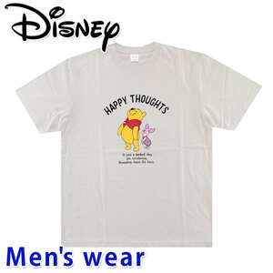 ディズニー 半袖 Tシャツ メンズ くまの プーさん Disney グッズ 4277-8509 Lサイズ BE(ベージュ)