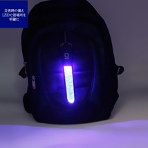 【P011102】防災バッグなどに取り付ける LED 発光ストラップ ブルー 夜間の接触事故を予防　夜間のウォーキングにもオススメ_画像3