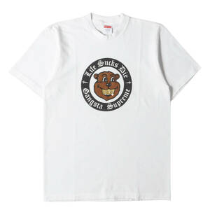 美品 Supreme シュプリーム Tシャツ サイズ:S 18AW ビーバー グラフィック クルーネック 半袖Tシャツ Life Sucks Die Tee ホワイト