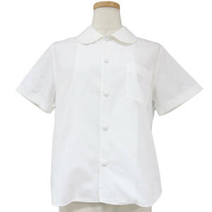 tricot COMME des GARCONS トリコ コム デ ギャルソン シャツ ブラウス ホワイト 白 サイズ:M 半袖 丸襟 ポケット コットン AD2013 日本製