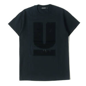 美品 UNDERCOVER アンダーカバー Tシャツ サイズ:S MADSTORE Uロゴ クルーネック 半袖Tシャツ ブラック 黒 トップス カットソー