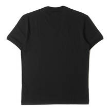 DOLCE&GABBANA ドルチェ&ガッバーナ Tシャツ サイズ:48 近年モデル シリコン ロゴワッペン付き Vネック 半袖Tシャツ ブラック イタリア製_画像2