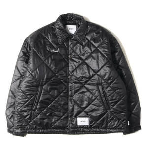 美品 WTAPS ダブルタップス ジャケット サイズ:S 22AW ポリエステルタフタ キルティングジャケット CHIEF 01 JACKET ブラック 黒