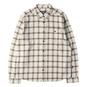 Patagonia パタゴニア シャツ サイズ:M 20AW フィヨルド フランネル 長袖シャツ Lightweight Fjord Flannel Shirt チェック ベージュ系