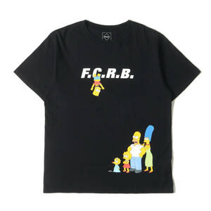 F.C.Real Bristol エフシーレアルブリストル Tシャツ サイズ:S 19SS THE SIMPSONS ファミリーロゴ Tシャツ FAMILY TEE ブラック FCRB