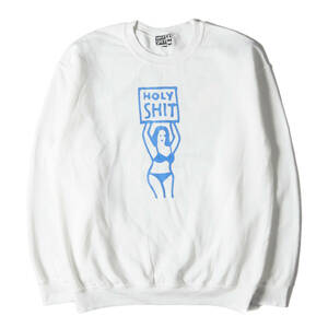 美品 HOLY SHIT ホーリーシット スウェット サイズ:M HOLYちゃん クルーネック スウェットシャツ Crew Neck Sweat ホワイト 白 トップス