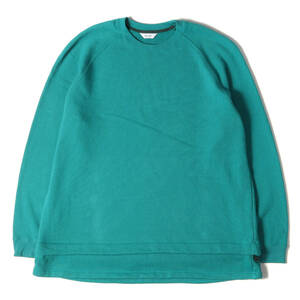 WELLDER ウェルダー スウェット レイヤード デザイン コットン スウェットシャツ LAYERED PULL OVER SWEAT ターコイズグリーン 4