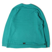 WELLDER ウェルダー スウェット レイヤード デザイン コットン スウェットシャツ LAYERED PULL OVER SWEAT ターコイズグリーン 4_画像2