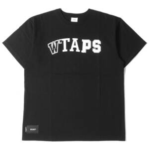 新品 WTAPS ダブルタップス Tシャツ サイズ:S 22SS ロゴ プリント RANSOM SS COTTON 221ATDT-STM09S 半袖 ブラック 黒 トップス ブランド