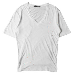 DSQUARED2 ディースクエアード Tシャツ サイズ:XS クラッシュ加工 ペインティング ロゴ 半袖 13SS S74GC0787 S21995 トップス ブランド