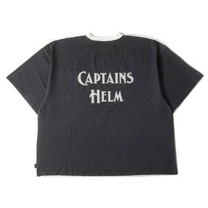 Captains Helm Tokyo Tシャツ サイズ:L 23AW オーバーサイズ 2トーン ポケット Tシャ 2TONE RELAX LOGO TEE ホワイト ブラック