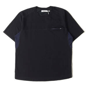  new goods NONNATIVE T-shirt size :2 22W/23S Zip with pocket jersey - T-shirt JOGGER S/S TEE C/N JERSEY ICE PACK navy 