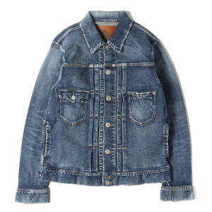 美品 TMT ジャケット サイズ:XL 21AW 2ndタイプ ヴィンテージ加工 デニムジャケット HYBRID-STRETCH DENIM JACKET TYPE 2ND