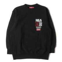 HideandSeek スウェット サイズ:XL 22AW ブランドロゴ リバースウィーブ スウェットシャツ TEAM FAR EAST Sweat Shirt ブラック_画像1