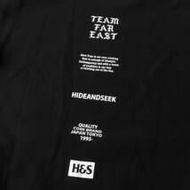 HideandSeek スウェット サイズ:XL 22AW ブランドロゴ リバースウィーブ スウェットシャツ TEAM FAR EAST Sweat Shirt ブラック_画像5