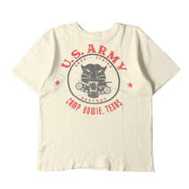 JELADO ジェラード Tシャツ サイズ:38(M) U.S.ARMY ミリタリープリント ヘビーウェイト クルーネック 半袖Tシャツ アイボリー トップス_画像1