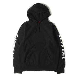 Supreme シュプリーム パーカー サイズ:L 18AW 袖ロゴ スウェットパーカー / Gradient Sleeve Hooded Sweatshirt ブラック フーディー