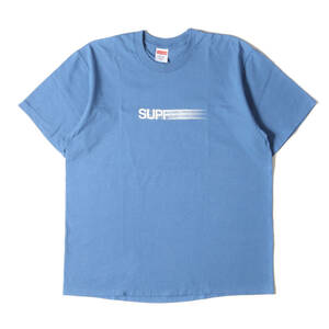 美品 Supreme シュプリーム Tシャツ サイズ:M 23SS モーションロゴ クルーネック 半袖Tシャツ Motion Logo Tee フェードブルー トップス