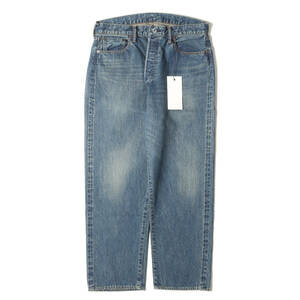 新品 A.PRESSE アプレッセ パンツ サイズ:32 23AW ウォッシュド ワイド デニムパンツ Washed Denim Wide Pants インディゴ 日本製