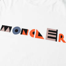 MONCLER モンクレール Tシャツ サイズ:M 20AW フロッキー ベロア ロゴ グラフィック 半袖 F20918C76510 829H8 ホワイト 白 トップス_画像4