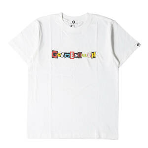 НОВЫЙ ДОМАЯ ДОСТОЧНОЙ GOODYINAF T -FIRT Size: S Collage Logo Crew Nece Sect Share T -Firt Magazine Print Tee White Tops