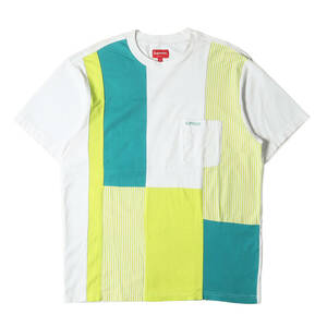 Supreme シュプリーム Tシャツ サイズ:S 20SS パッチワーク ポケット クルーネック 半袖Tシャツ Patchwork Pocket Tee ホワイト イエロー