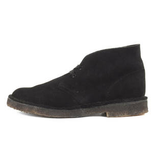  прекрасный товар Clarks Clarks размер :25.5cm замша desert boots Desert Boot / Charles F.stead производства черный чёрный UK7 обувь обувь 