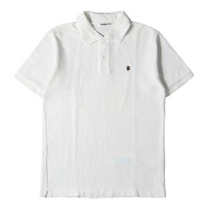 A BATHING APE A Bathing Ape polo-shirt size :M. face badge deer. . polo-shirt with short sleeves white tops cut and sewn 