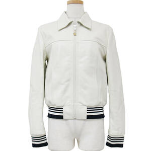 Celine Celine Jacket Blouson 23 Spring / Summer Off White 36 (S) короткая линия Trionf Charm 2EF04291D Кожаная кожаная бренда