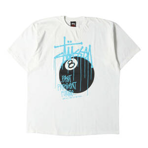 STUSSY ステューシー Tシャツ サイズ:XL 00s 8ボール グラフィック クルーネック 半袖Tシャツ ホワイト 白 00年 アーカイブ トップス