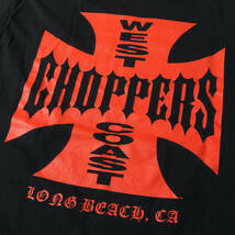 WEST COAST CHOPPERS ウエスト コースト チョッパーズ 00s 4面プリント スカル フレイム ロングスリーブTシャツ ブラック XL メキシコ製_画像5