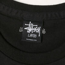 美品 STUSSY ステューシー Tシャツ サイズ:L ローカルカラー 台場チャプト限定 ストックロゴ クルーネック 半袖Tシャツ ブラック トップス_画像3