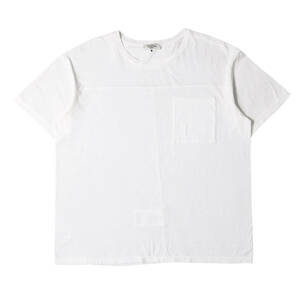 VALENTINO ヴァレンティノ Tシャツ サイズ:L バックスタッズ ポケット クルーネック 半袖Tシャツ KV0MG03C381 ホワイト イタリア製