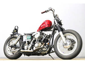 ハーレー FLH1200 1977y SHOVELHEAD 4速フレーム オープンプライマリー ロッカークラッチ ジョッキーシフト SUキャブ ETC