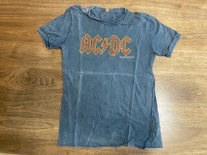 ACDC Amplified スパンコールロゴ Tシャツ チャコール Mサイズ