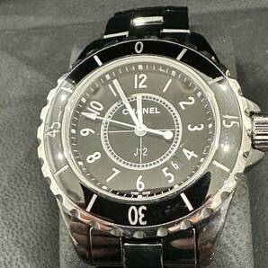 極上極美品 CHANEL J12 33ミリレディース腕時計 クオーツ H0682 シャネル西部池袋購入 純正正規品 1スタ 研磨済みの画像2