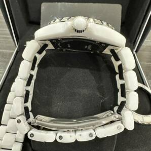 極美品 CHANEL J12 38ミリ白 H0970 正規品 超高級メンズ腕時計 自動巻 フルアフターベルト、ベゼル新品 1スタ  の画像4