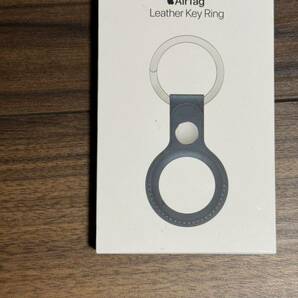 【新品未開封】純正品 Apple AirTag Leathe Key Ring レザーキーリング - バルティックブルー Balticl Blueの画像1