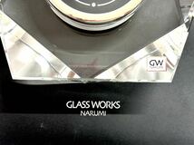 【電波時計】NARUMI GLASS WORKS ナルミ クリスタル 置時計 ガラス製　稼働品　マクロス_画像8