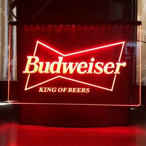 LED ネオンサイン 看板 ガレージ雑貨 LED照明 バドワイザー バナー 旗 タペストリー フラッグ アメリカン BUDWEISER ポスター