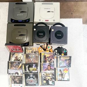 セガサターン 3台　SEGA ゲーム機本体のみ　ゲームキューブ2台　コントローラー 2機　ソフト14枚　まとめ売り　ジャンク品