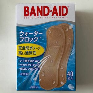 BANDｰAID Band-Aid バンドエイド カットバン 絆創膏 ウォーターブロック 完全防水 40枚入り