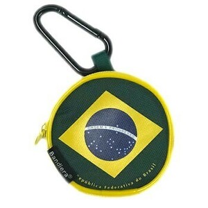 送料込 Bandiera (バンディエラ) コインケース ブラジル カラビナ付き 8427 Brasil 国旗 地図 ポーチ グッズ メンズ レディース