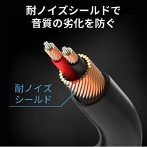 1.0m バッファロー オーディオケーブル AUX 3.5mm 耐ノイズシールド 24K金メッキ加工 カーステレオ ホームステレオ_画像3